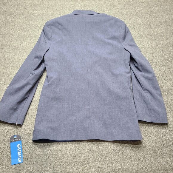 Nautica Suit Jacket Boys 16 Regular Norwegian Blue 2 Button Stretch Lined Dress - Picture 10 of 11